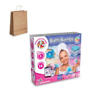 Bath Bomb Kit III. The educational game for children comes with a kraft paper gift bag (115gsm) - Reklamnepredmety