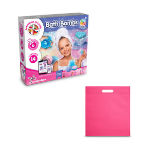 Bath Bomb Kit IV. The educational game for children comes with a gift bag made of non-woven fabric (80 g/m²) - Reklamnepredmety