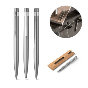 ALEXA. 53% recycled stainless steel ballpoint pen with clip - Reklamnepredmety