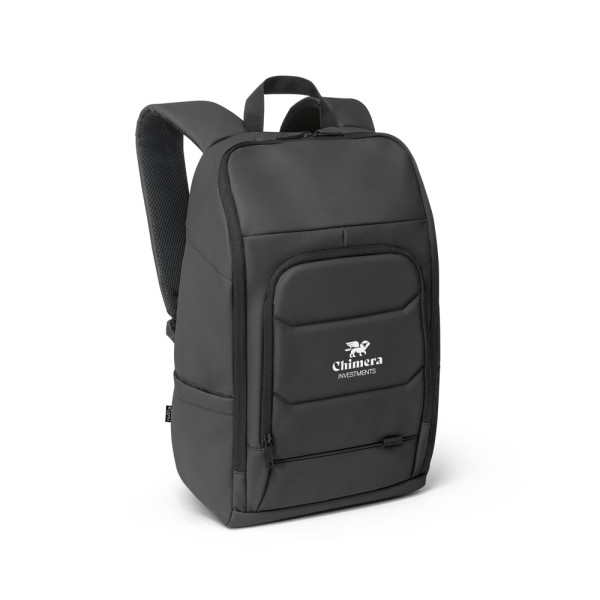 TOULON. Laptop backpack made of high-density 600D rPET with waterproof treatment 16"