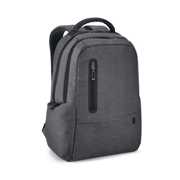 RE-BOSTON. 2-Tone Recycled Nylon Waterproof Laptop Backpack with 210D rPET Compartment