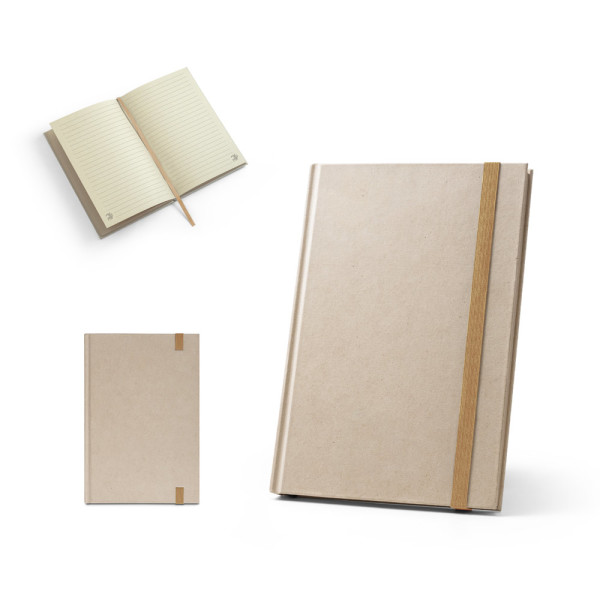 DICKINSON. A5 notepad made of 88% sugarcane paper with lined pages