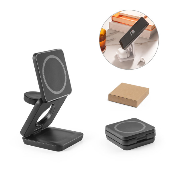 BROGLIE. Super Fast 15W Magnetic Wireless Charger 3in1 in 100% rABS