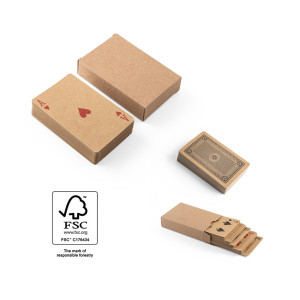 FISCHER. Pack of 54 classic cards in kraft paper - Reklamnepredmety