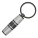 Key ring Bold Stripe Chrome & Gun