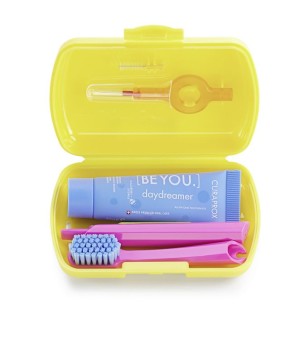 Curaprox travel set, yellow - Reklamnepredmety
