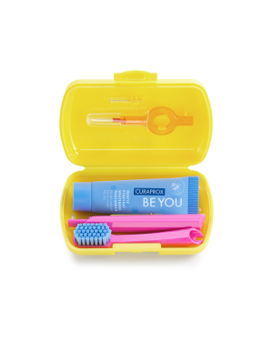 Curaprox travel set, yellow - Reklamnepredmety
