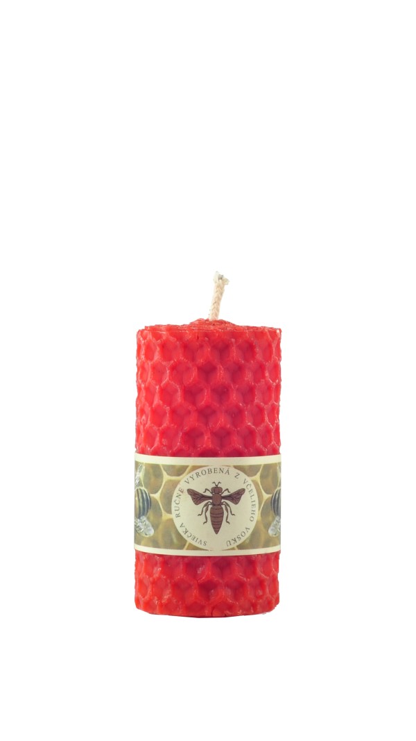 Red cylindrical candle 60 mm