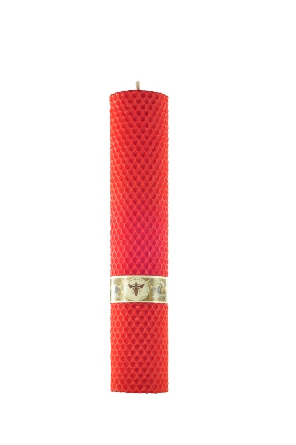 Red cylindrical candle 240 mm
