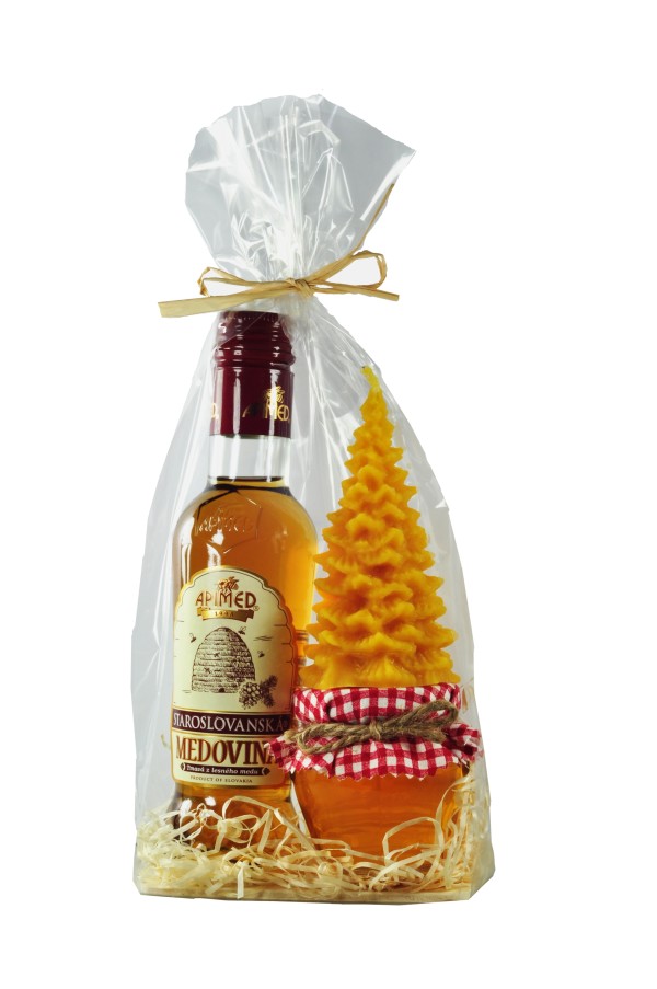 Honey, mead and candle package