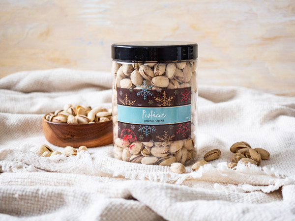 Can of roasted salted pistachios