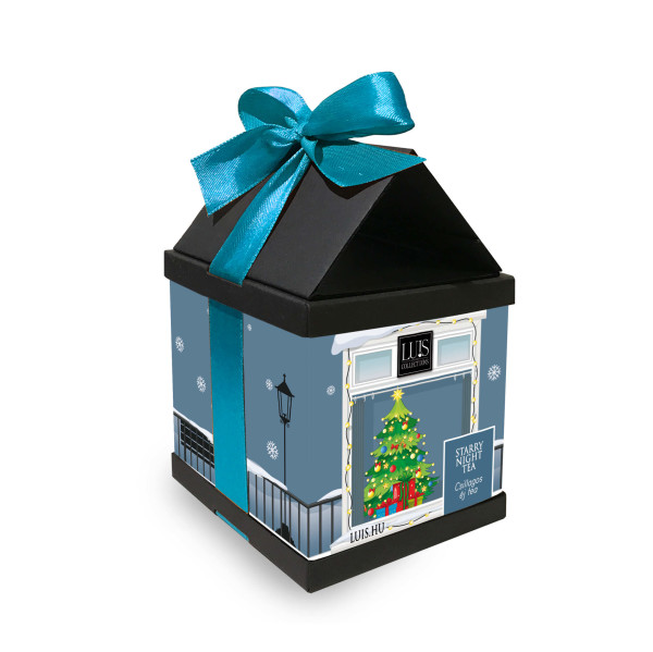 Starry Night – Christmas black tea, blue house