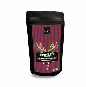 Salted almonds in dark chocolate Doypack