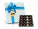 Selection of Belgian pralines in metallic paper with a red bow 200 g