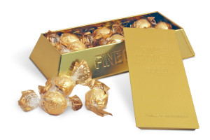 Golden brick with Italian pralines - Reklamnepredmety