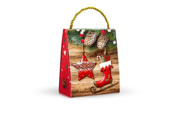 Cocoa pralines in dark chocolate in a gift bag – Star and Skates