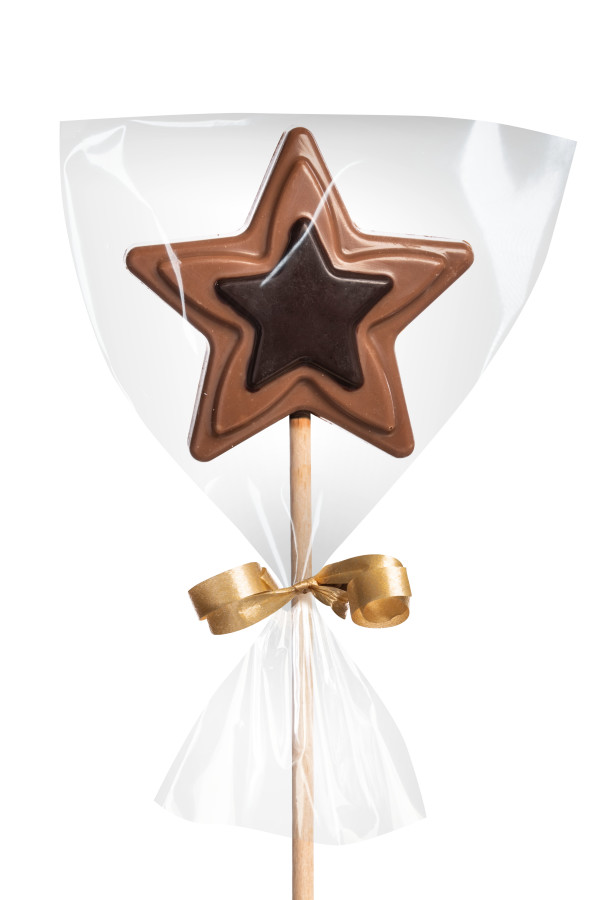 Hviezdička chocolate lollipop, milky/bitter