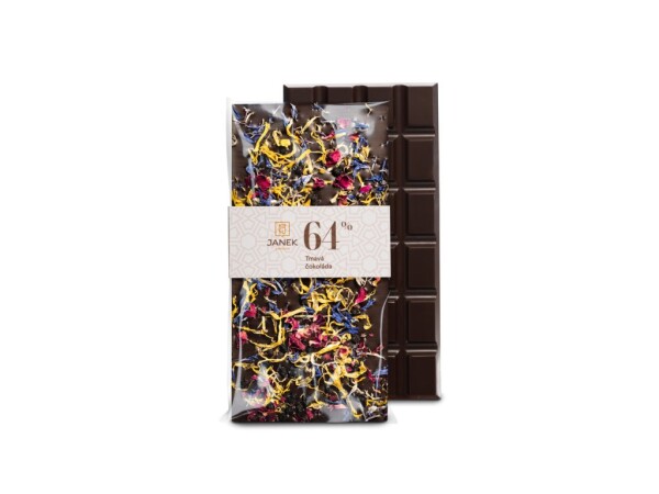 Herbal dark chocolate - marigold, elderberry, cornflower, rose