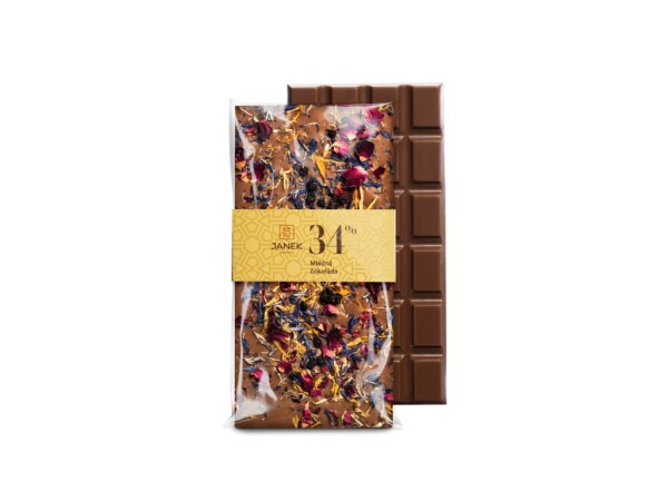 Herbal milk chocolate - marigold, elderberry, cornflower, rose