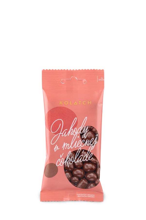 DRAŽÉ – ORGANIC Strawberries in milk chocolate 35 g