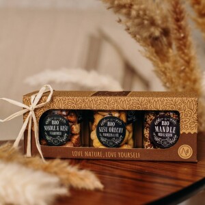 Gift set of ORGANIC flavored nuts (3 × 70 g) - Reklamnepredmety