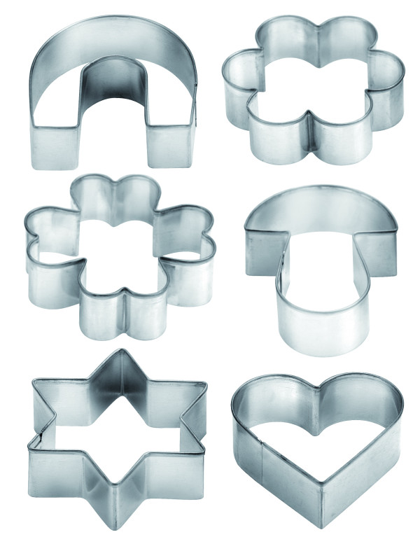 Cookie cutters on a ring, 6 pcs.