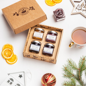 Gift box of jams 4x40g - Reklamnepredmety