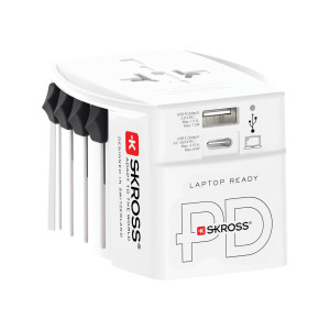Travel adapter SKROSS World MUV 65W PD with USB C cable - Reklamnepredmety