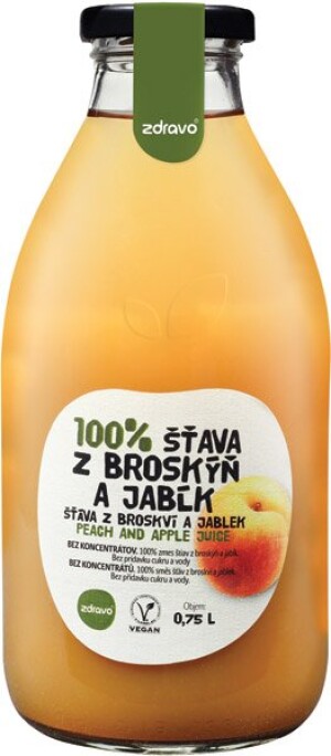 100% peach-apple juice ZDRAVO 750 ml - Reklamnepredmety