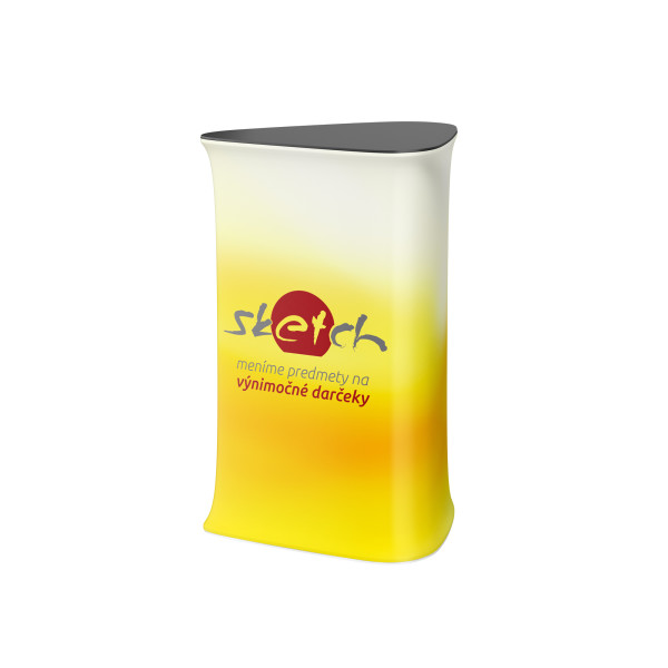 Textile presentation table - triangular with print