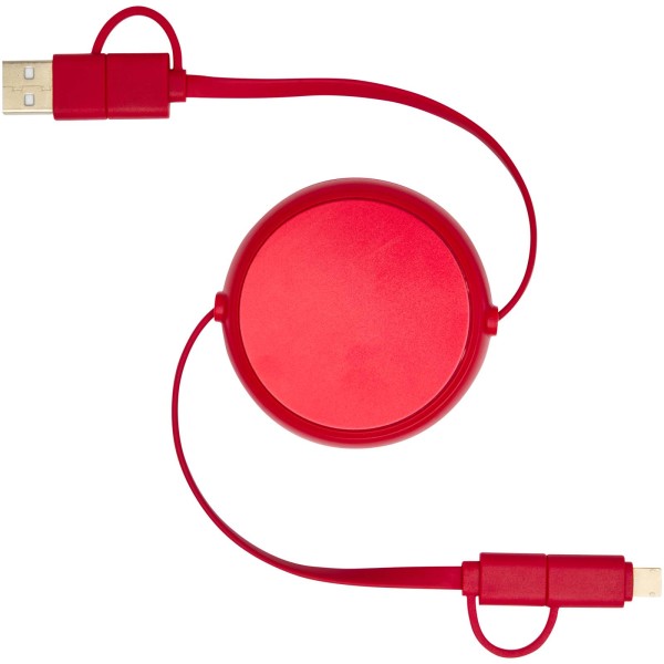 Alasia 5-in-1 retractable data sync and 45W fast charge cable, 100 cm