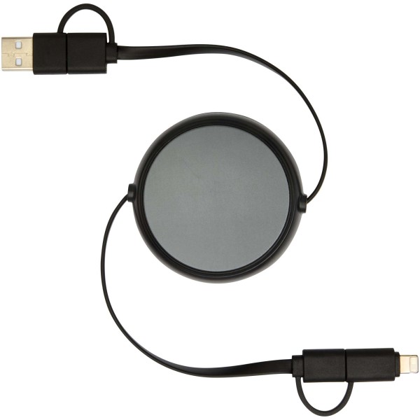 Alasia 5-in-1 retractable data sync and 45W fast charge cable, 100 cm