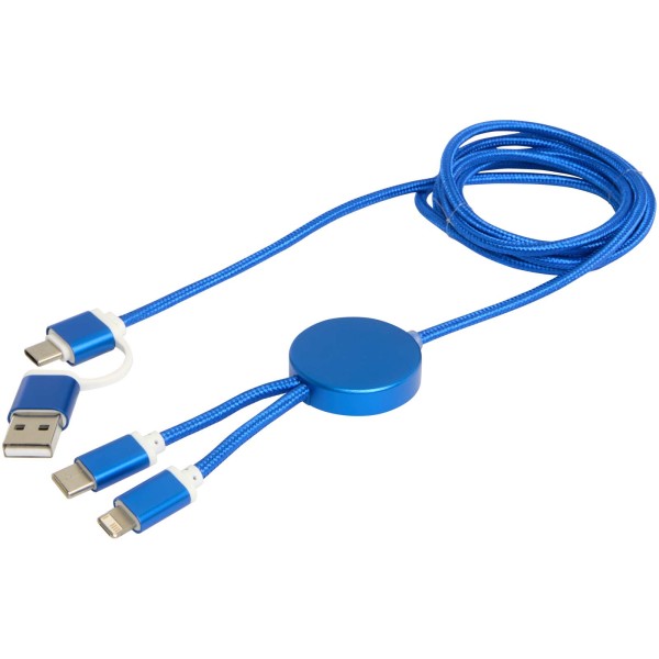 Alasia 5-in-1 data sync and 27W fast charge cable, recycled aluminium and plastic, 150 cm