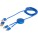 Alasia 5-in-1 data sync and 27W fast charge cable, recycled aluminium and plastic, 150 cm - 12442553_E2 - variant PF 12442553