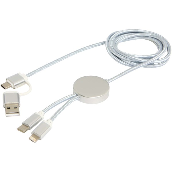 Alasia 5-in-1 data sync and 27W fast charge cable, recycled aluminium and plastic, 150 cm