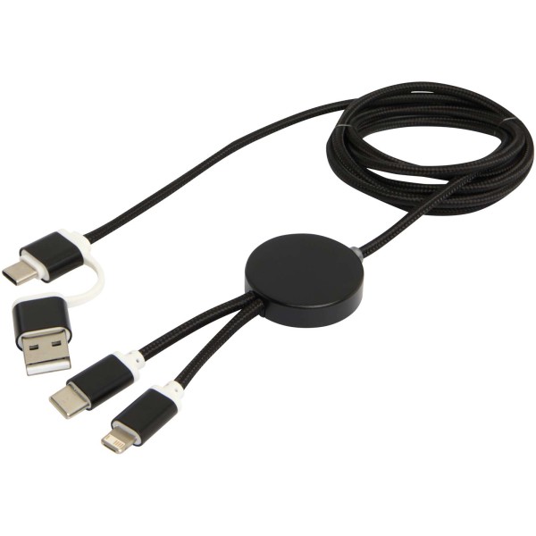 Alasia 5-in-1 data sync and 27W fast charge cable, recycled aluminium and plastic, 150 cm