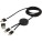 Alasia 5-in-1 data sync and 27W fast charge cable, recycled aluminium and plastic, 150 cm - 12442590_E2 - variant PF 12442590
