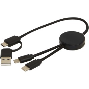 Citala 5-in-1 recycled plastic 30 cm data sync and 27W fast charge cable - Reklamnepredmety