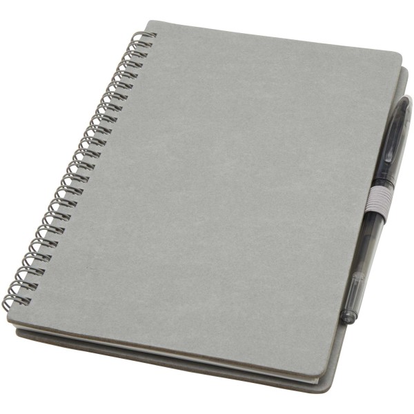 Slate reusable hard cover notebook and pen set (black ink)