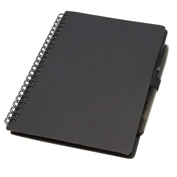 Slate reusable hard cover notebook and pen set (black ink)