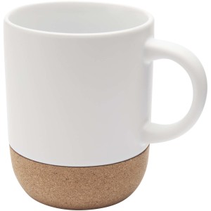 Billie 300 ml ceramic sublimation mug with cork details - Reklamnepredmety