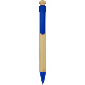 Rattan bamboo and recycled plastic ballpoint pen (black ink) - Reklamnepredmety