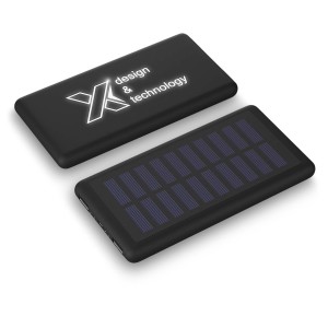 SCX.design P30 8000 mAh light-up solar power bank - Reklamnepredmety
