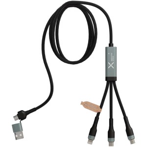 SCX.design C53 100W 5-in-1 rPET ultra fast charging cable - Reklamnepredmety