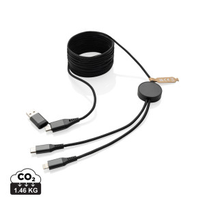 Terra 4in1 3m charging cable from RCS rPET - Reklamnepredmety