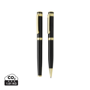 Swiss Peak Luca RCS recycled brass deluxe pen set - Reklamnepredmety