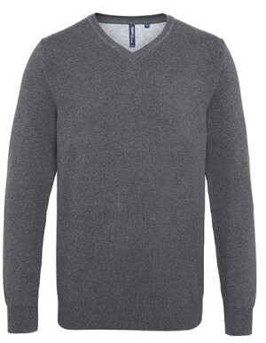 Men´s Cotton Blend V Neck Sweater - Reklamnepredmety