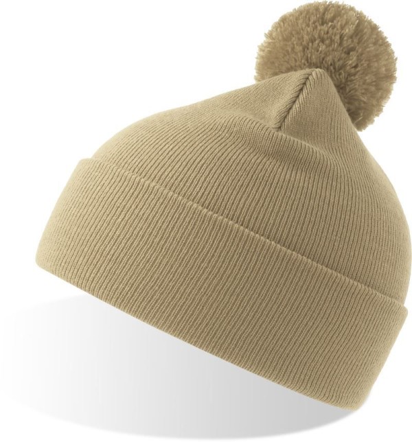 Knitted Hat with Pompon Wind-S Pompom