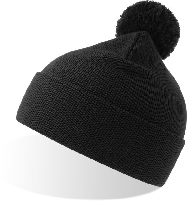 Knitted Hat with Pompon Wind-S Pompom