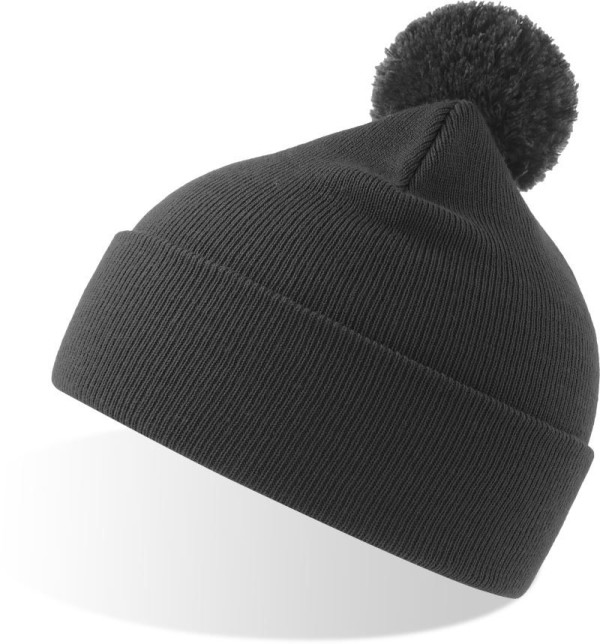 Knitted Hat with Pompon Wind-S Pompom